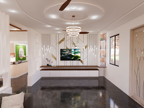 Modular TV Unit partition designed by HOD Creation